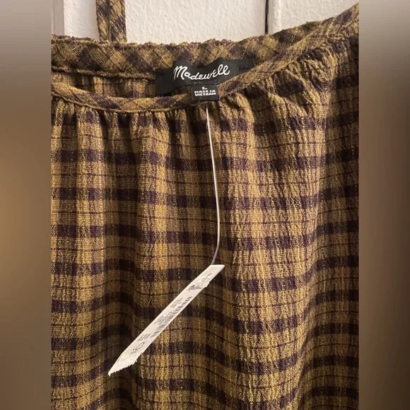 Madewell Tie-Back Cut Out Blouse in Spiced Olive • NWT - Picture 7 of 9